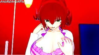 Mikado Ryouko – Redhead slut lets you play with her big tits in To Love-Ru hentai porn