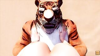 Mad Life Huge Tiger Furry Knotting Lady Pov