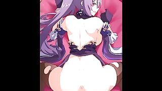 Keqing Doggy Style Anime Butt