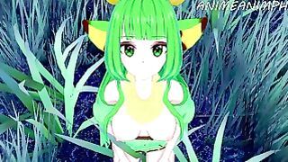 Haruka Karibu – Huge fuck for busty teen in nature in VTuber hentai porn