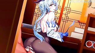 Genshin Impact Hentai Ganyu Huge Ass Gets Fucked in Reverse Cowgirl