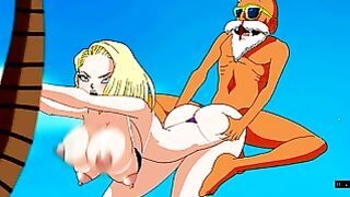 Androidsuperslut [hentai Game] Ep.1 Dragon Ball Micro Bikini Testing on the Beach With Anal Fuck