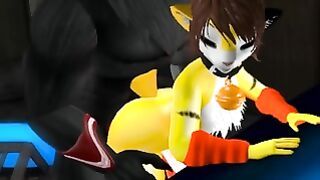 Horny Wolves Fuck a Cat Man in the Ass