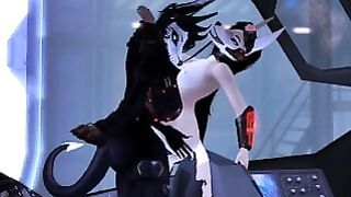 Futa on Female Scifi Yiff (3d Furries Wolf)