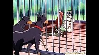 Bondage Hentai Gets Squeezed Her Tits and Dildoed Wetpussy