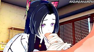 Kanae Kocho Gives You a Sloppy Bj – Demon Slayer Hentai