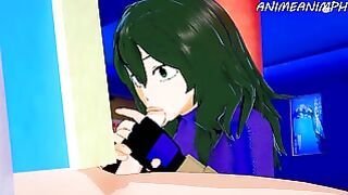 My Hero Academia Hentai: Setsuna Tokage Offers a Blowjob to Deku