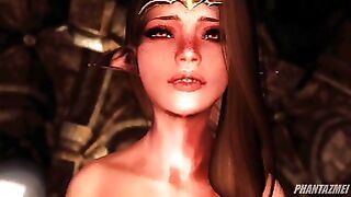Sexy Elf With Big Tits Rides a Big Dick in Skyrim