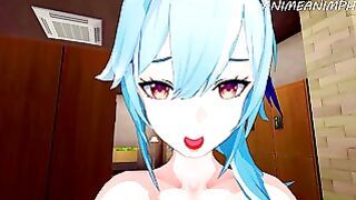 Genshin Impact Eula Standing Sex Cream Pie