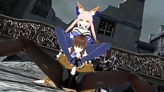 Hakuno Kishinami Futanari Tamamo No Mae Fate