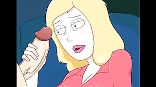 Rick and Morty – a Way Back House – Sex Scene Only – Part 33 Beth Handjob By Loveskysanx