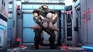 Scifi. Alien Monster Fucks Agirl in the Mars Base Camp