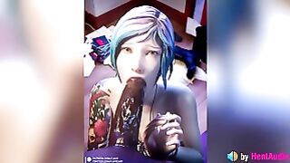 Chloe Huge Black Cock Blowjob (with Sound, Loop) Life is Strange, 3d Animation