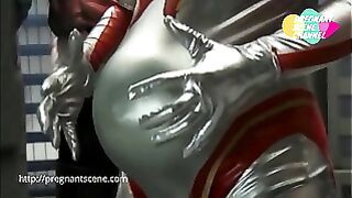 Ultrawoman Gravid Birth Monster Pregnant-scene