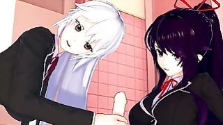 Futa Date a Live Tohka X Oregairu Kawasaki Saki (3d Hentai)