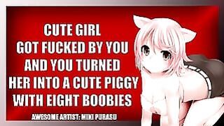 Cute Girl Transforms Into a Pig During Rough Fucking ASMR Porn