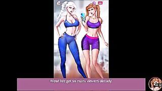 Train Your Ass With Elsa [rule 34 Hentai Game] Elsa and Her Stepsister Fuck the Gym Teacher