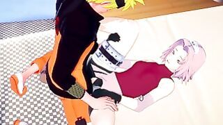 Naruto Fuck Sakura Then Orgasm Ask for More Creampie Her Tight Wet Pussy