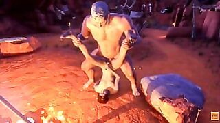 Nasty Life Big Dude Fucks Max on the Campfire