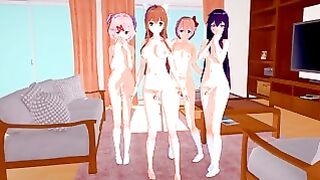 Ddlc Hentai Group Sex Futanari 3d