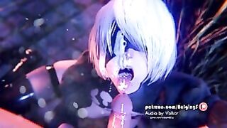 Yorha 2b Handjob Facial Anime