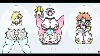 Fapwall [weird Hentai Game] Rosalina Peach & Daisy Gets the Best Group Fuck of Their Life Without Ma