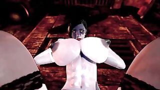 Lady Dimitrescu Takes Rough Pounding and is Filled By Big Dick
