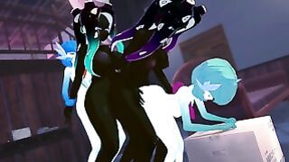 Futa Orgy: Gardevoir Plus Marina Have a Ll Out Clone Group Sex