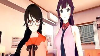 3d Hentai)(futa)(monogatari) Sex With Tsubasa & Hitagi