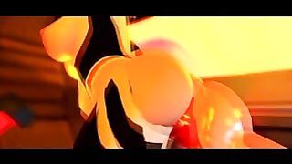 the Cockpit anime alien Mecha Monster animated butt Sfm Redhead Voimond Scifi Monster Kleinvoimond 3d Rough Plugsuit