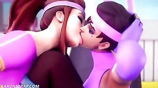 Brigitte and sombra Lesbian Workout