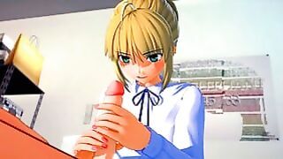Fate Grand Order:saber artoria Craves Early Sunrise Sex (3d Hentai)