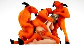 The Girl Dreamed of Furry Gangbang… from another Dimension they Came…