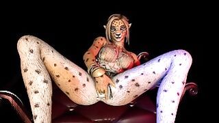 Cheetah Girl Masturbates Vigorously Furry Cosplay