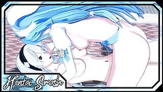 Azura Gets Fucked Doggystyle against a Wall By Futa Corrin – Fire Emblem Futanari Hentai