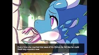 Scalie Girl Blowjob and Busty Ass Fucking
