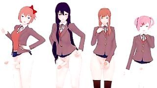 Doki Doki Futanari Club: all Girls Taker | Pov