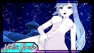 Keqing Fingers Her Pussy at the Sexy Springs – Genshin Impact anime