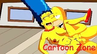 Marge and Homer Simpson Hardcore Fucking During Honeymoon