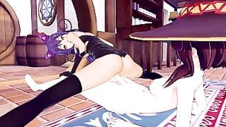 Futa Konosuba Megumin X soul Eater Blair (3d Hentai)