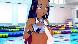 POKEMON Nessa Inside pool 3d hentai