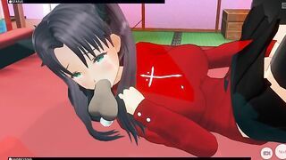 [CM3D2] - Fate/Stay Night Hentai, Horny Rin Tohsaka Wants You're Dick