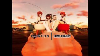 KANTAI COLLECTION - DESTROYERS QUARTET FOOTJOB [5K UNCENSORED VR HENTAI]