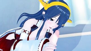 haruna KanColle Tropical night 3d hentai