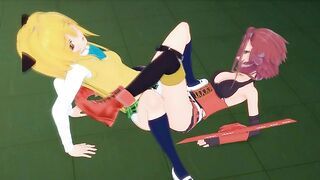 Akiza Izinski (Yu-Gi-Oh) vs Yami (To LOVE-Ru) - Lesbian porn crossover