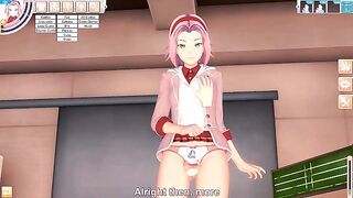 3D Hentaigame - Sakura Haruno skip her class to lose virginity 1