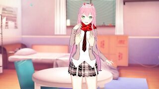3D Hentaigame - take Zerotwo virginity and creampie 