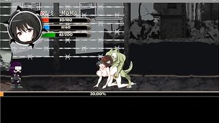 Virus ZZ [Cute Couple Gaming] EP.1 Ninja girl's pussy licked by monster