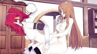 Rising of the Shield Hero Futa Raphtalia Smashes Malty