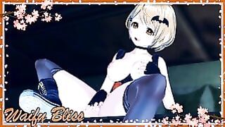 Vtuber Yozora Mel Fingers Herself in a Haunted Mansion.
